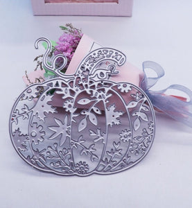 Cute Halloween Pumpkin Metal Cutting Die, 10.5 cm x 11.2 cm/4.13 in x 4.40 in