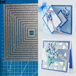 Elegant Versatile Square Frame Metal Cutting Dies, Size on Photo