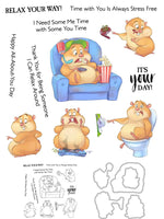 Hilarious Hamster Needing Some You Time Transparent Stamps, Dies, Stamp and Die Set (please order items separately)