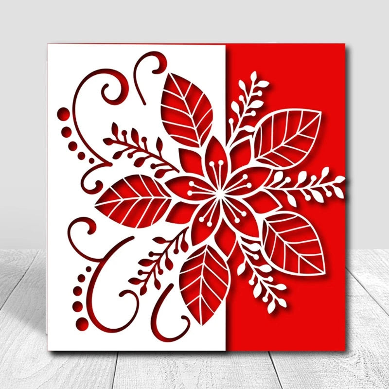 Stunning Christmas Poinsettia Metal Cutting Die