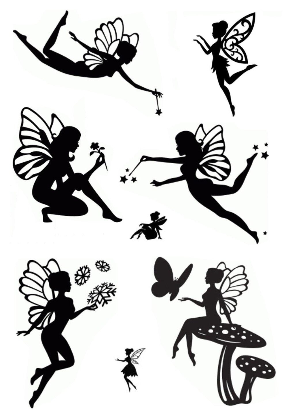 Dainty Fairies Transparent Stamps, 11 cm x 16 cm/4.33 in x 6.29 in