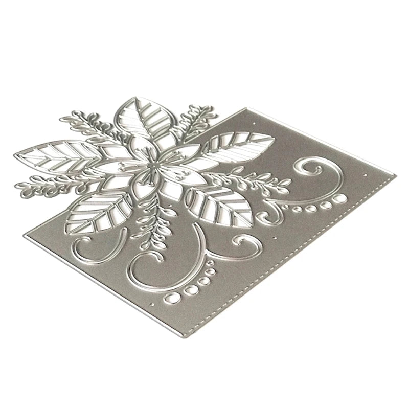 Stunning Christmas Poinsettia Metal Cutting Die