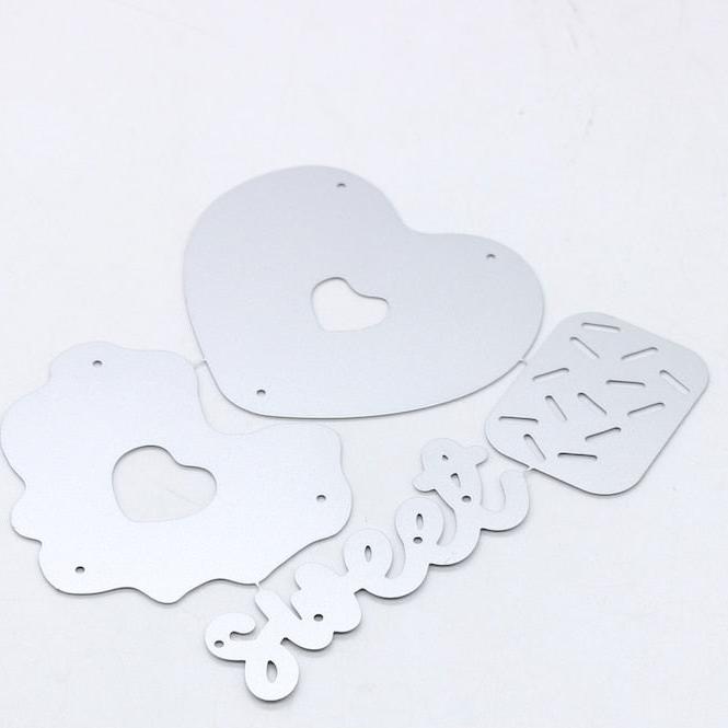 Fabulous Heart/Doughnut Metal Cutting Die, 5 cm x 5.5 cm/1.96 in x 2.16 in