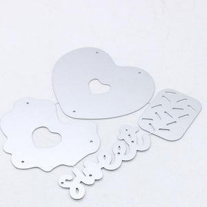 Fabulous Heart/Doughnut Metal Cutting Die, 5 cm x 5.5 cm/1.96 in x 2.16 in