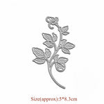 Lovely Miniature Branch Metal Cutting Die, 5 cm x 8.3 cm/1.96 in x 3.26 in