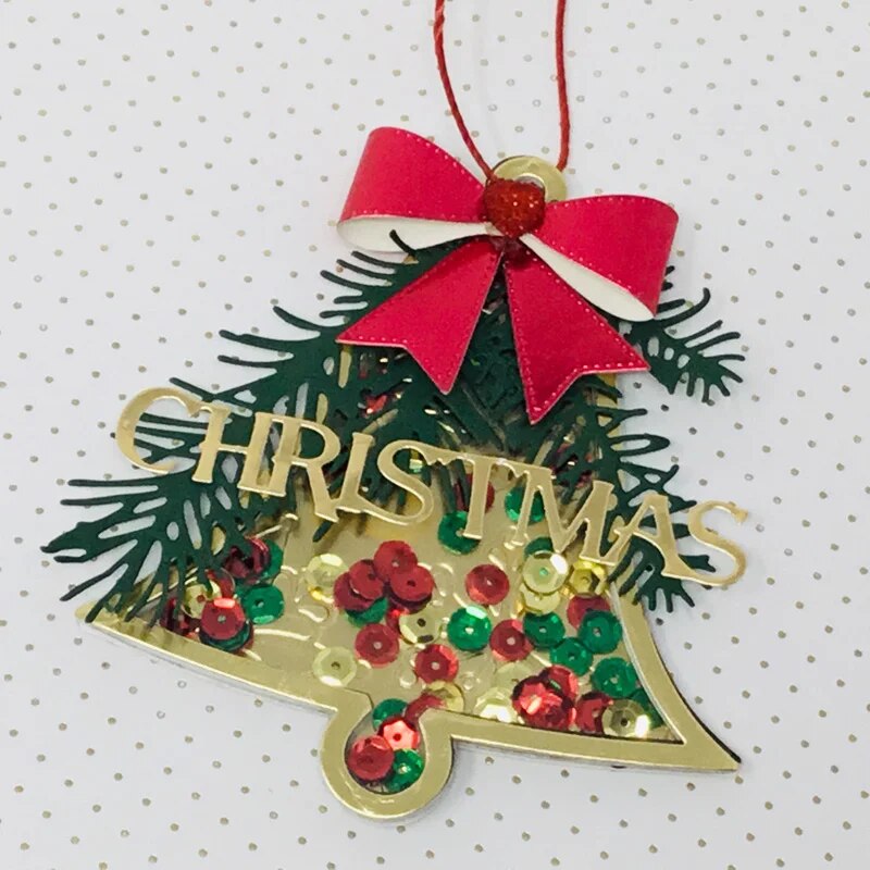 Gorgeous Christmas Bell Metal Cutting Die, 10.3 cm x 11.4 cm/4 in x 4.48 in