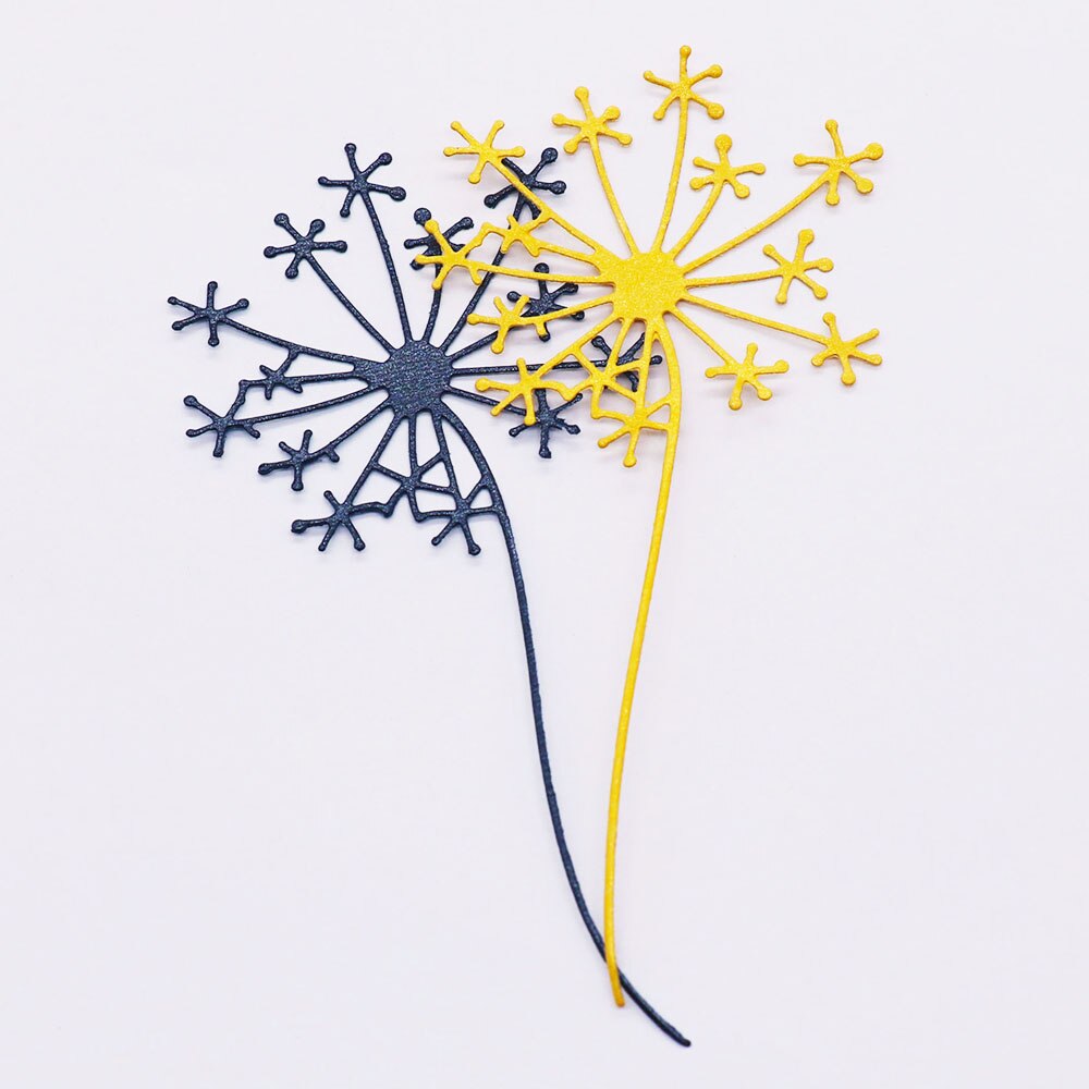 Miniature Pretty Dandelion/Snowflake Metal Cutting Die, 5 cm x 10 cm/1.96 in x 3.93