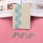 Intricate Wavy Design Metal Cutting Dies, Various Types, 15 cm x 2.5cm/5.90 in x 0.98