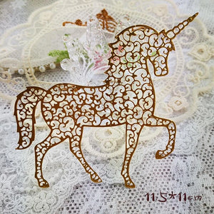 Exquisite Unicorn Metal Cutting Die, Size on Photo