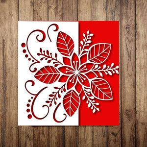 Stunning Christmas Poinsettia Metal Cutting Die