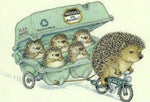 Sweet and Adorable Hedgehog Taxi Driver Transparent Stamps, 9 cm x 7 cm