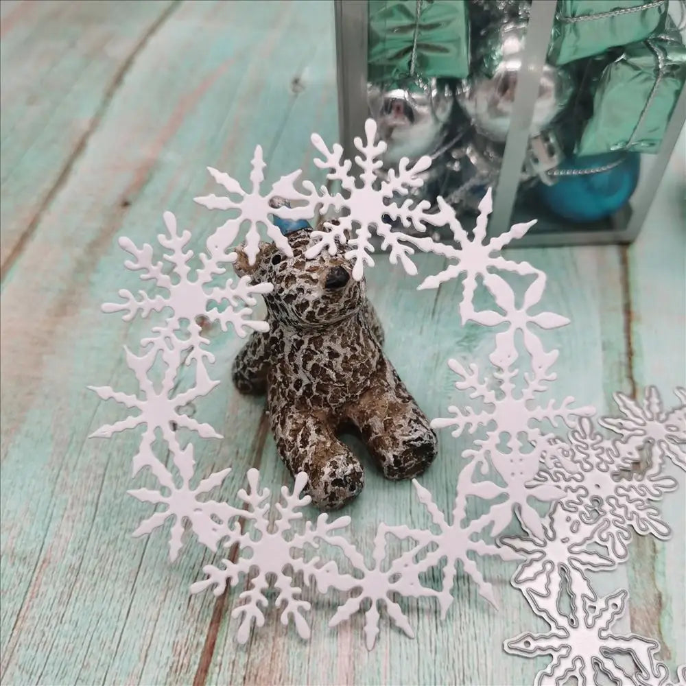 Delightful Snowflake Metal Cutting Die, Various Designs, Size on Photos