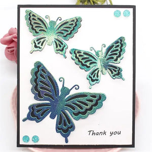 Delightful Layers of Butterflies Metal Cutting Dies, Size on Photo