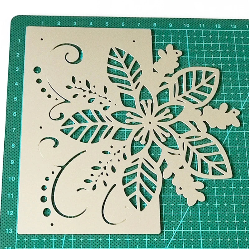 Stunning Christmas Poinsettia Metal Cutting Die