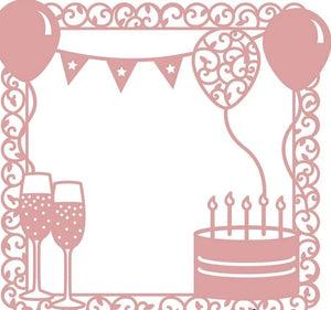 Time to Celebrate Your Birthday Metal Cutting Die, 11 cm x 11.6cm/4.33 in x 4.56 in