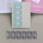 Intricate Wavy Design Metal Cutting Dies, Various Types, 15 cm x 2.5cm/5.90 in x 0.98