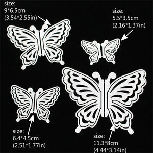 Delightful Layers of Butterflies Metal Cutting Dies, Size on Photo