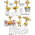 Adorable Little Duckies Sending Happy Wishes Transparent Stamps, Dies, Stamp and Die Set (please order items separately)