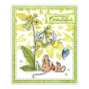 Cute Garden Mice and Fairies Transparent Stamps, Stamp and Die Set (please order items separately)