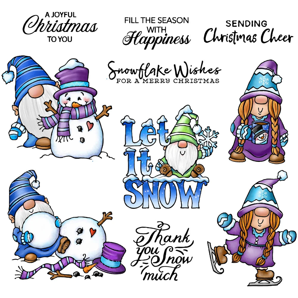 Adorable Let It Snow Transparent Stamps/Dies (please order items separately)