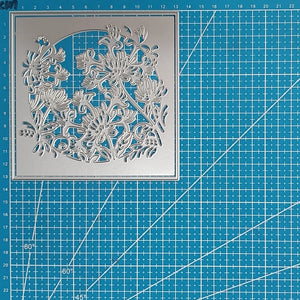 Delicate Honeysuckle Metal Cutting Die, Size on Photo