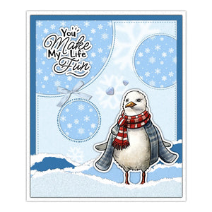 Winter Christmas Woolies on Comical Animals Transparent Stamps, Dies, Stamp and Die Set (please order items separately)