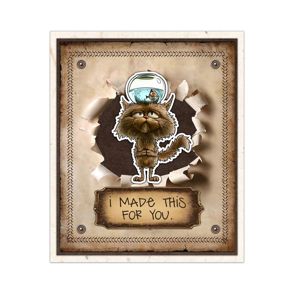 Funny Kitty Cats For You Transparent Stamps, Stamp and Die Set (please order items separately)