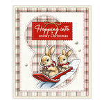 Adorable Bunnies At Christmas Transparent Stamps, Dies, Stamp and Die Set (please order items separately)