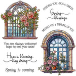 Exquisite Archway with Beautiful Blooms Transparent Stamps, Stamp and Die Set (please order items separately)