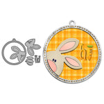 Adorable Easter Bunny Circular Metal Cutting Die