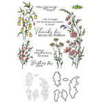 Heartfelt Sentiments and Beautiful Floral Display Transparent Stamps/Dies (please order items separately)