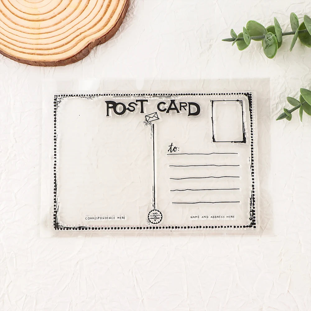 Versatile Large Post Card Transparent Stamp, 14.9 cm x 21 cm/5.9 inch x 8.3 inch