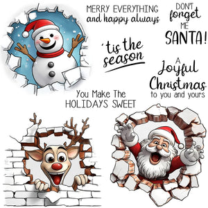 Cute You Make The Holidays Sweet Santa Transparent Stamps, Dies, Stamp and Die Set (please order items separately)