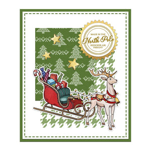 Cute Special Delivery Christmas Reindeer Transparent Stamps/Dies (please order items separately)