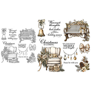 Beautiful Warmest Wishes For A Happy Christmas Transparent Stamps