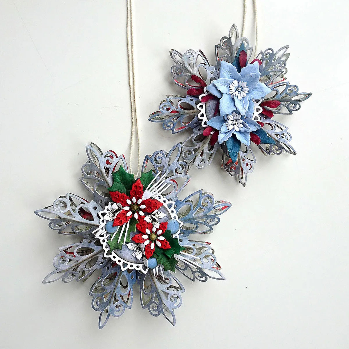 Beautiful Christmas Ornaments Metal Cutting Dies, Size on Photos