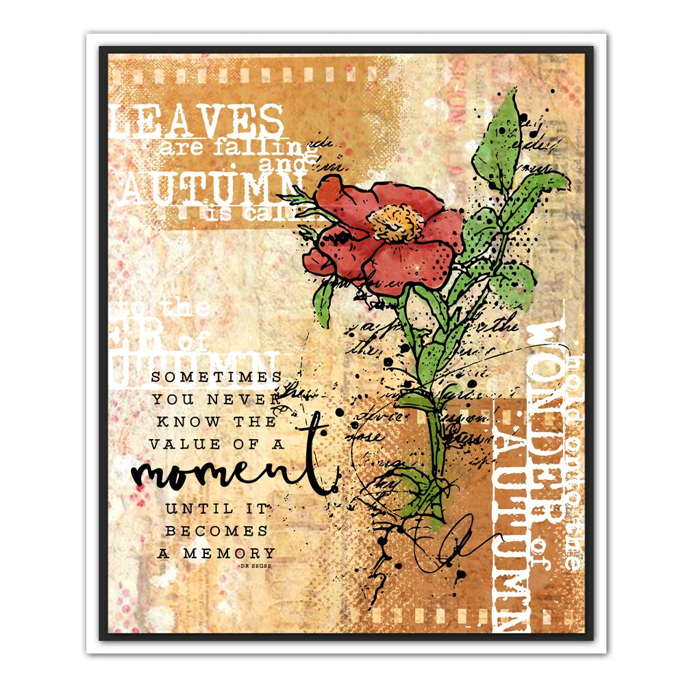 Stunning Vintage Series Blossoming Flowers Transparent Stamps