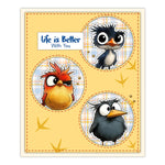 Funny Birdies Spreading Cheer Transparent Stamps, Dies, Stamp and Die Set (please order items separately)