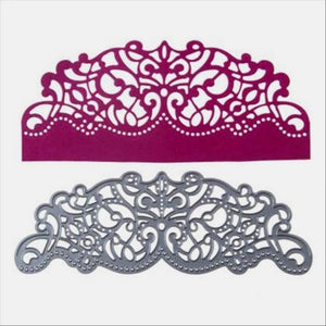 Beautiful Lace-Style Border Metal Cutting Die, 14 cm x 4.8 cm/5.51 in x 1.88 in