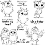 Funny Birdies Spreading Cheer Transparent Stamps, Dies, Stamp and Die Set (please order items separately)