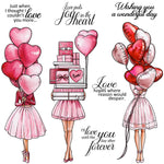 Ladies in Love  Transparent Stamps, Stamp and Die Set (please order items separately)