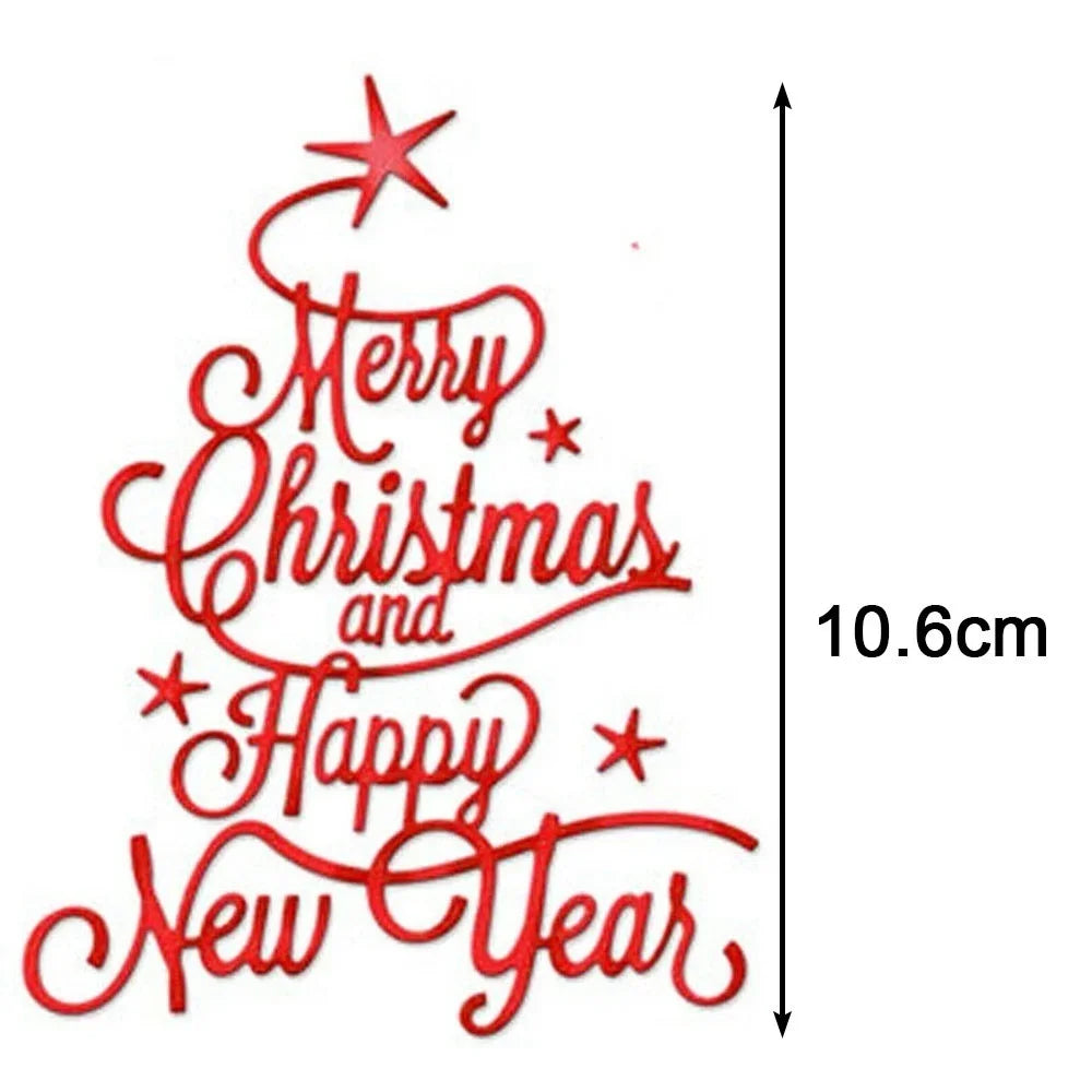 Versatile Merry Christmas and Happy New Year Words  Metal Cutting Die