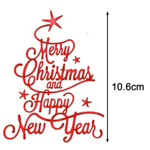 Versatile Merry Christmas and Happy New Year Words  Metal Cutting Die