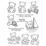 Bye Bye Beautiful Bear Transparent Stamps, Stamp and Die Set (please order items separately)