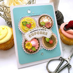 Delightful Cupcake Metal Cutting Dies, Size on Photo