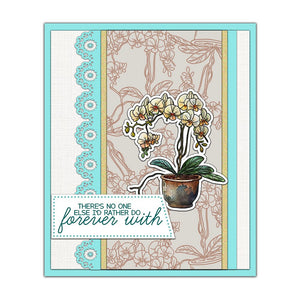 Stunning Potted Orchids Transparent Stamps, Stamp and Die Set (please order items separately)