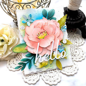 Exquisite and Glorious Blooms Metal Cutting Dies, Size on Photo