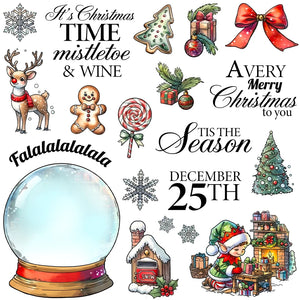 'Tis The Christmas Season Transparent Stamps, Dies, Stamp and Die Set (please order items separately)