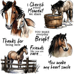 Adorable Horse Loving You Transparent Stamps, Dies, Stamp and Die Set (please order items separately)