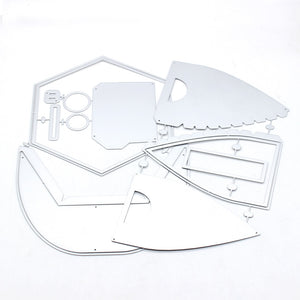 Fun Baseball Cap Box 3D Metal Cutting Die, Size on Photo